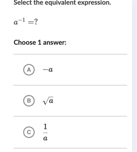 Select the equivalent expression - Brainly.in