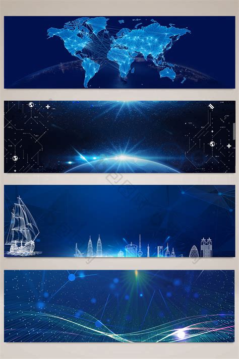 2018蓝色科技网站广告banner-PSD格式-包图网