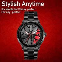 Spinner Men’s Rotating Wheel Dial Analog Watch A36 Car wheel | Spinning ...