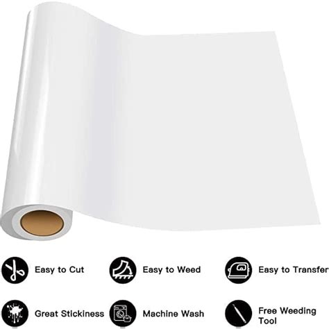 HTVRONT 12 x 20ft Heat Transfer Vinyl White HTV India | Ubuy