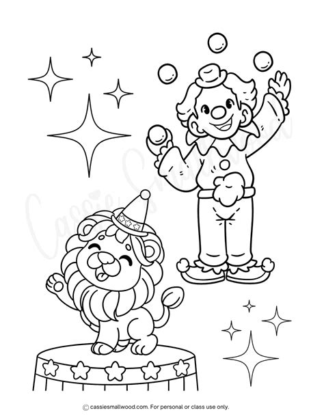 Circus Clown Coloring Page