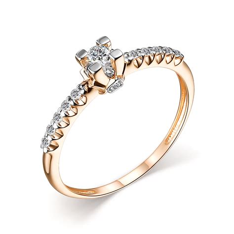 Золотое кольцо Алькор 14273-100 c бриллиантом — купить в AllTime.ru — фото