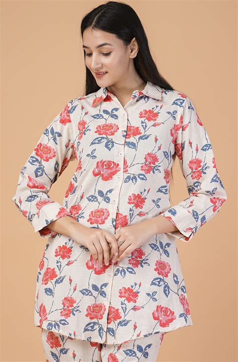 Women Cotton Kurti Set Online | Cotton Cigarette & Palazzo Pants With Kurti