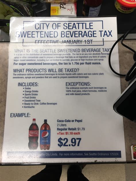 What do people think about the sweetened beverage tax? : r/SeattleWA