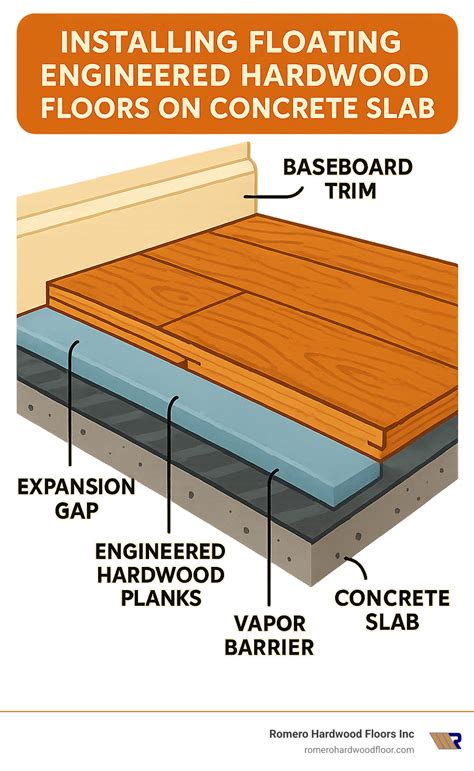 Installing Floating Engineered Hardwood Floors on Concrete Slab: 10 ...