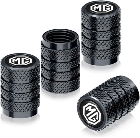 Greenworld Premium Black Metal Car Tyre Valve Cap Stem Compatible with ...