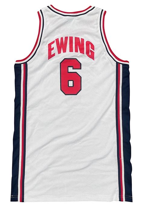 1992 Patrick Ewing USA Olympics Basketball 'Dream Team' Game Jersey ...