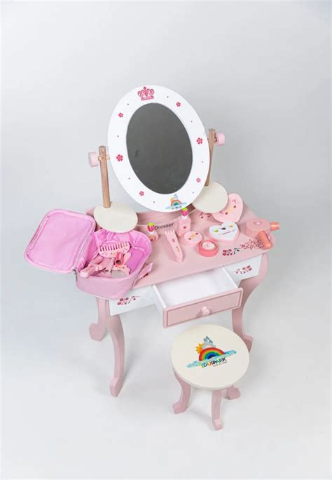 Wooden Dressing Pink & White - Eduspark Toys