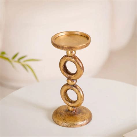 Antique Finish Rings Candle Stand Gold Online - Premium Candle Stand ...