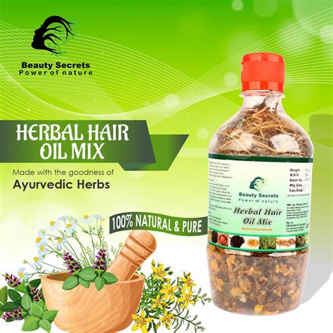 HERBAL HAIR OIL MIX FOR STRONGER AND THICKER HAIR