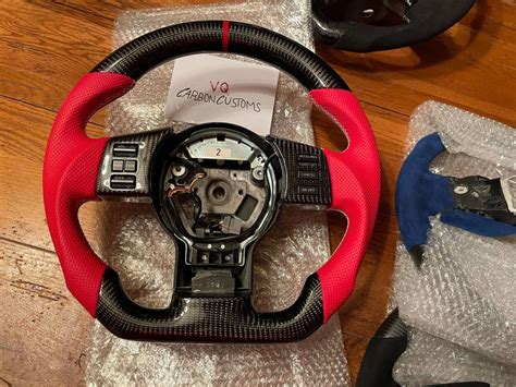 IN STOCK - 2003+ 350z - red leather white stitch - carbon fiber ...