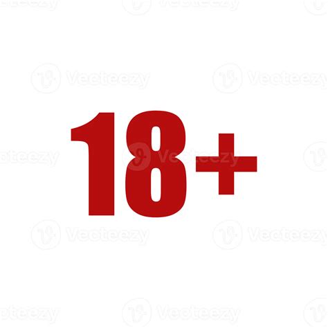 Sign of Adult Only Icon Symbol for Eighteen Plus 18 plus and Twenty One ...