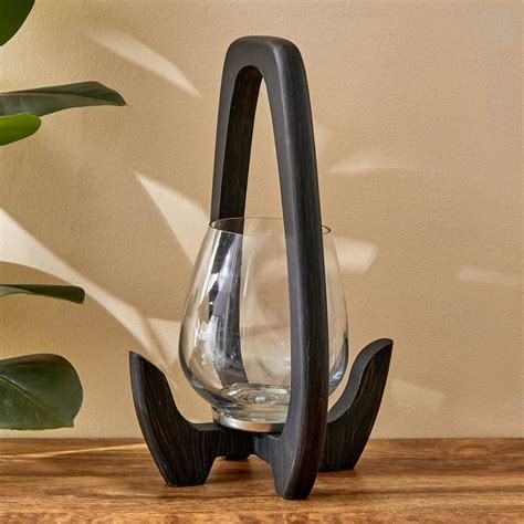 Buy Selena Accord Glass and Wood Temple Top Lantern from Home Centre at ...