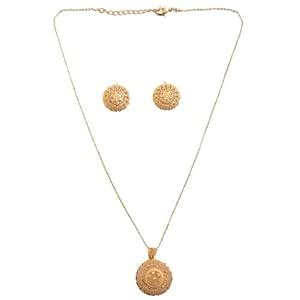 Buy PinuKaku Gold Plated Necklace and Earring for Women and Girls ...