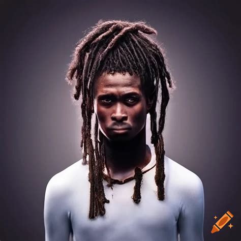 Portrait of a black man with dreadlocks on Craiyon