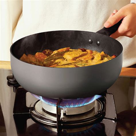 Meyer Bauhaus Nonstick Open Saucier, 24 cm, Dark Grey