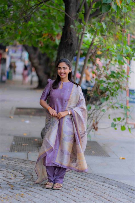 AA199 Lavender Floral Digital Print 3 Pc Set – Ayla Attire