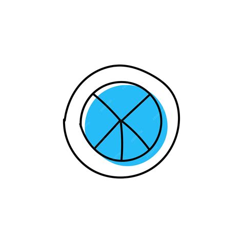 Ronde infographic blauwe grafiek getekende handpictogram | Premium Vector