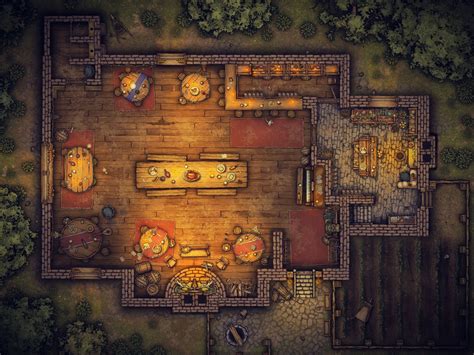 The Dancing Dragon Tavern & Inn Map | Create Fantasy Maps Online