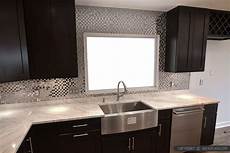 Backsplash Ideas For Espresso Cabinets by Espresso Cabinet Metal Backsplash Tile Backsplash Backsplash Ideas For Espresso Cabinets