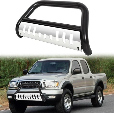 Buy BRLUCKY Stainless Steel Grille + Powder Coated Bull Bar Push Bar ...