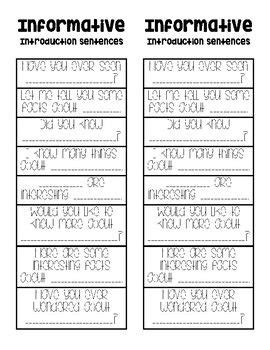 Topic Sentence for Informative Writing 的图像结果