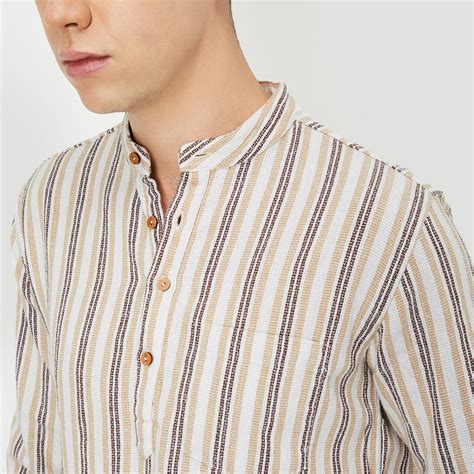 Buy Men Striped Yarn Dyed Short Kurta Online at just Rs. 999.0 ...