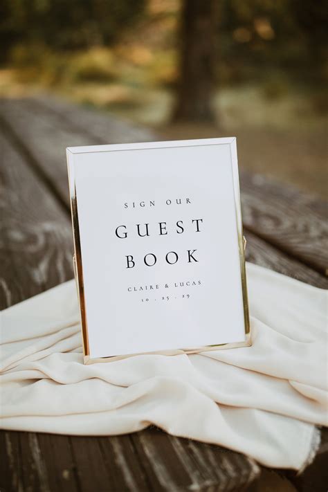 Wedding Guestbook Sign Template, Wedding Visitors Book Sign, Event ...