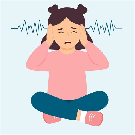 Autism. Boy closing and plugging ears with hands.Kid sensitive to loud sounds. Early signs of ...