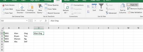 Excel Flash Fill Not Working 的图像结果