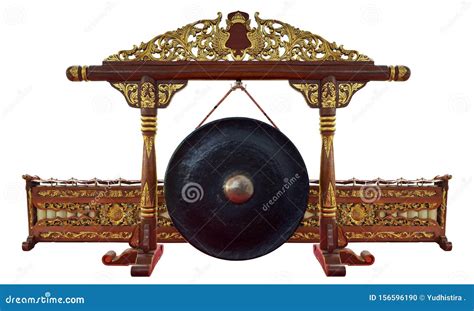Indonesian Javanese Traditional Gamelan Music Instruments in White ...