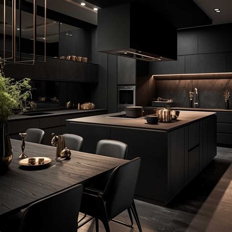 7+ Stunning Ideas for Modern Dark Kitchen Designs • ArtFasad | Cuisine ...