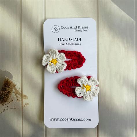 Handmade Crochet Tic-Tac Clips (Pair of 2 clips) – Coos and Kisses