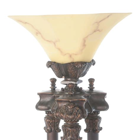 Oil Rubbed Bronze Finish Column Torchiere Floor Lamps, Contemporary | EBTH