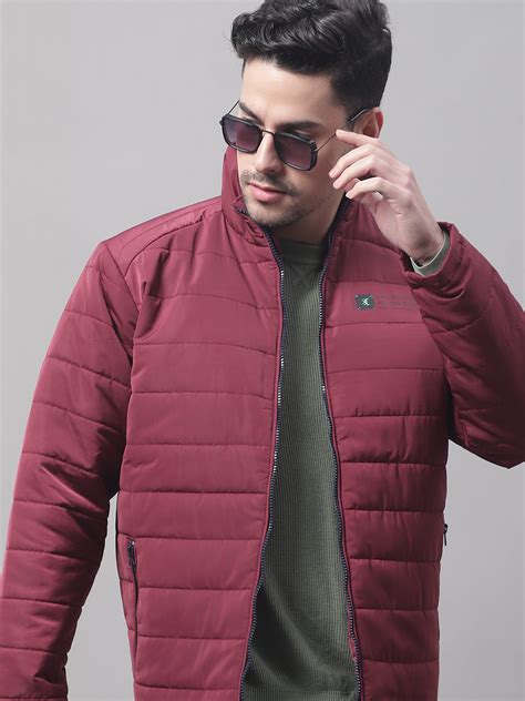 Men Maroon Jacket – Cantabil