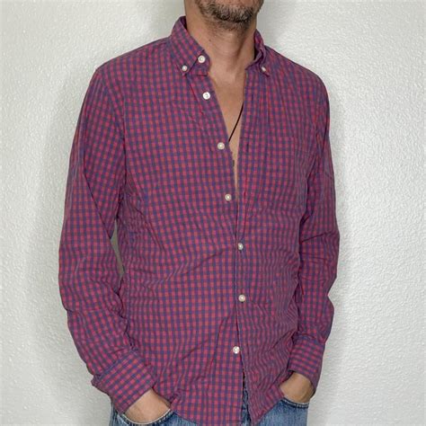 Pink and blue checkered shirt from J Crew - Depop