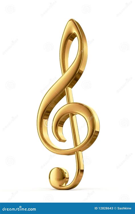 Golden treble clef stock illustration. Illustration of object - 12828643