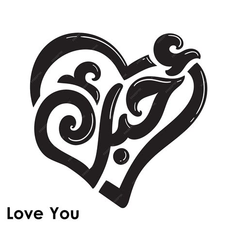 Premium Vector | I love you in arabic calligraphy illustration
