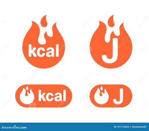 Kcal and Joule Icons - Energy Units Stock Vector - Illustration of ...
