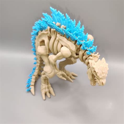 3D printed godzilla_2014_skeleton_printn_in_place • made with BB lab A1 ...