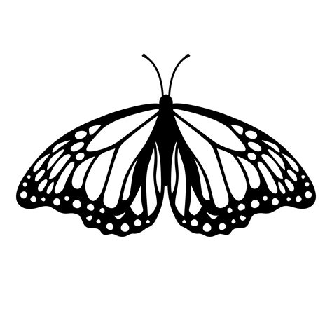 Monarch Butterfly Outline Tattoo