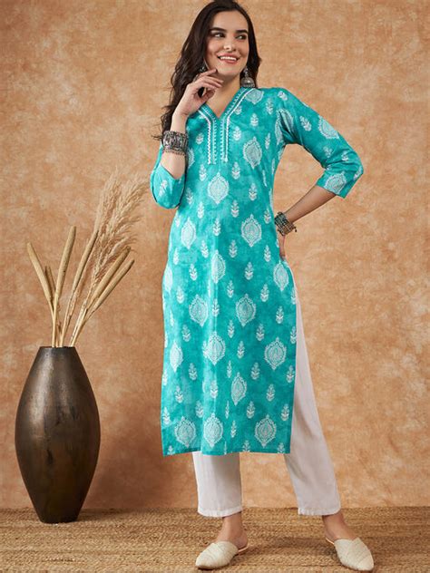 Buy Stylish V Neck Kurtas Collection At Best Prices Online
