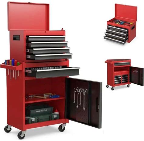 SAI INDER KALA Heavy-Duty Rolling Tool Chest: 5-Drawer Storage Cabinet ...