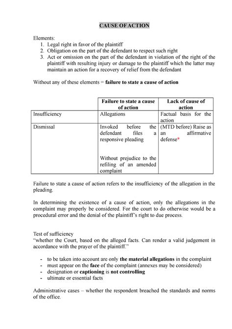 Define Cause Of Action at Katherine Edmunds blog