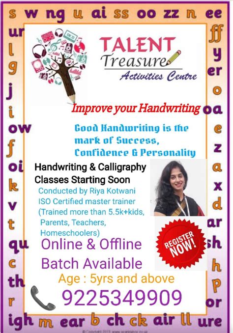 Talent Treasure activities Centre-Handwriting & Calligraphy Classes in ...
