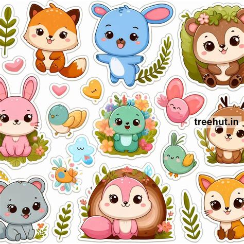 Printable Forest Animals Stickers and 20 Craft Activities for Kids ...