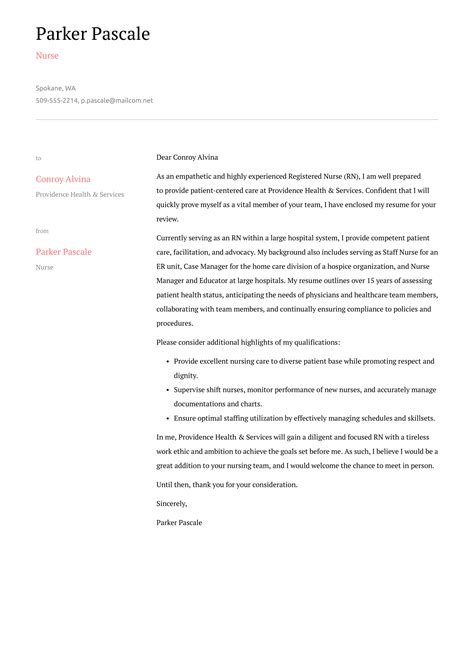 Nurse Cover Letter Example & Writing Guide