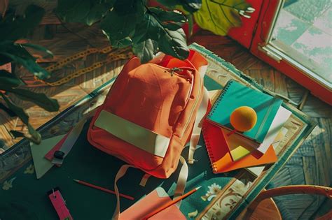 Magazine photography style showcasing a backpack and color | Premium AI ...