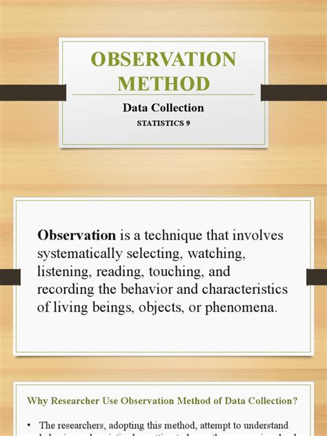 Observation Method of Data Collection 的图像结果
