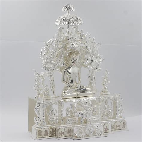 999 Silver Semi Polished Parrikar Temple Design 01 (NP) – Aatman by ...